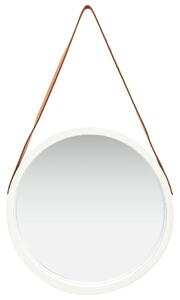 Wall Mirror with Strap 50 cm White