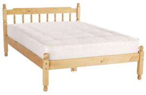 Spindle Natural Waxed Bed Frame Brown