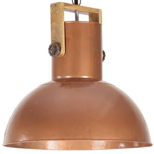 Industrial Hanging Lamp 25 W Copper Round Mango Wood 52 cm E27
