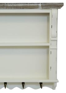 White Shabby Chic Kitchen Wall Shelf