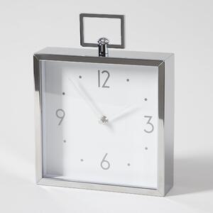 5A Fifth Avenue Metal Mantel Clock Silver