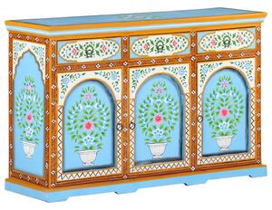 Hand Painted Sideboard 120x35x76 cm Solid Mango Wood