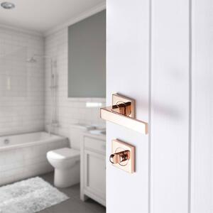 Sandleford Square Bathroom Escutcheon - Polished Copper