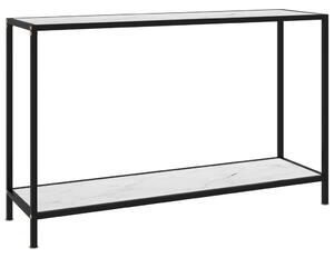 Console Table White 120x35x75 cm Tempered Glass