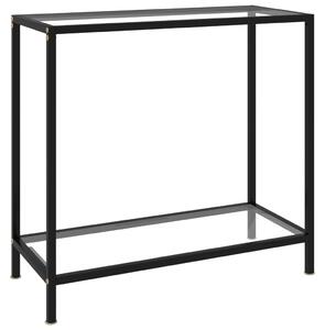 Console Table Transparent 80x35x75 cm Tempered Glass