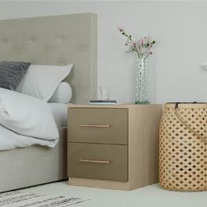 Fitted Bedroom Slab Bedside Chest - Champagne