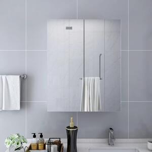 Bathroom Mirror Cabinet White 60x15x75 cm MDF