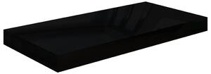 Floating Wall Shelf High Gloss Black 50x23x3.8 cm MDF
