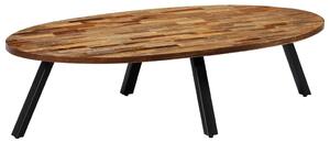 Coffee Table Solid Reclaimed Teak Oval 120x60x30 cm