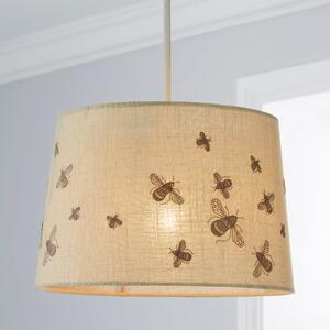 Bumble Embroidered Lamp Shade 35cm Natural Brown