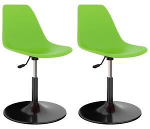 Swivel Dining Chairs 2 pcs Green PP