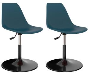 Swivel Dining Chairs 2 pcs Turquoise PP