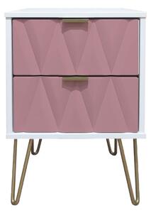 Ice 2 Drawer Bedside Table - Pink