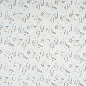 By the Metre Seagull Natural PVC Fabric White/Blue/Yellow