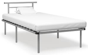 Bed Frame Grey Metal 100x200 cm