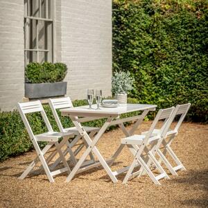 Ottinge White Foldaway Dining Set