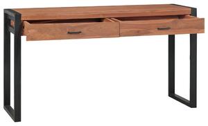 Desk with 2 Drawers 140x40x75 cm Recycled Teak Wood