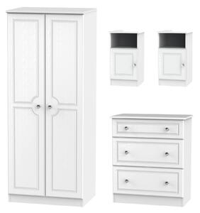 Florence 4 Piece Bedroom Furniture Set - White