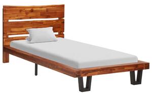 Bed Frame with Live Edge Solid Acacia Wood 90 cm