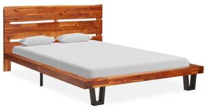 Bed Frame with Live Edge Solid Acacia Wood 120 cm