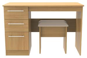 Siena Dressing Table and Stool Set - Modern Oak