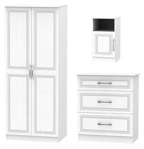 Milton 3 Piece Bedroom Furniture Set - White