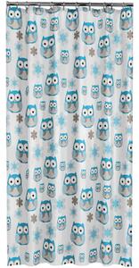 Sealskin Shower Curtain Owl 180 cm Blue 210871324