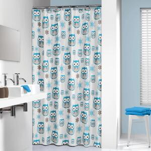 Sealskin Shower Curtain Owl 180 cm Blue 210871324