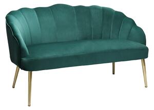 Sophia Scallop Occasional Sofa - Emerald