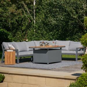 Stockholm Corner Set with Fire Pit Table