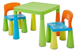 Classic Multicoloured Table and 2 Chairs