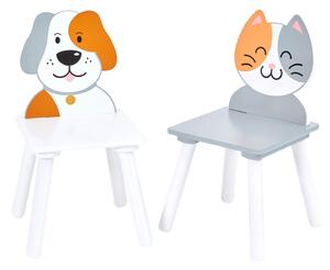Cat and Dog Table and 2 Chairs