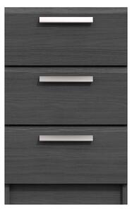 Piper 3 Drawer Bedside Table Grey