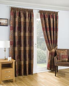 Casablanca Ready Made Lined Curtains Terracotta