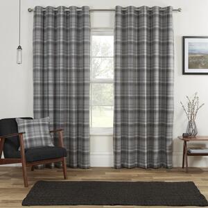 Carnoustie Ready Made Blackout Eyelet Curtains Grey