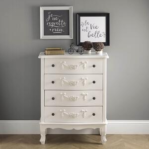 Toulouse Wide 4 Drawer Chest White