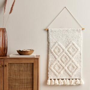 Extra Large Inca Tufted Wall Hanging Cream