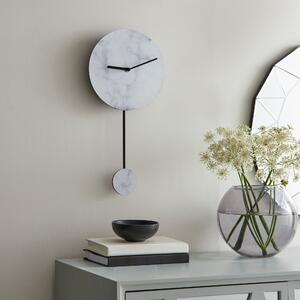 Marble Pendulum Clock Grey