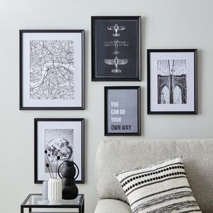 Pack of 5 Curby Gallery Wall Frames Black