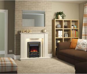 Be Modern Daytona Electric Fire with Inset Fitting - Black & Brass