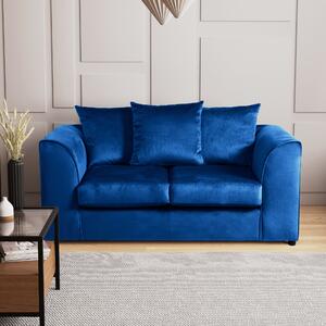 Blake 2 Seater Soft Velvet Sofa Blue