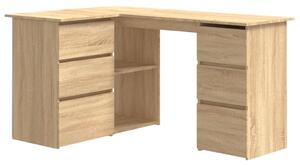 Corner Desk Sonoma Oak 145x100x76 cm Engineered Wood