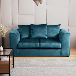 Blake 2 Seater Soft Velvet Sofa Blue