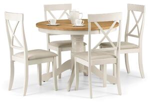 Davenport Round Dining Table with 4 Chairs Cream
