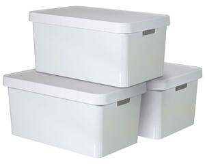Curver Infinity Storage Box with Lid 3 pcs 45 L White 240683