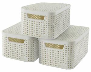 Curver Style Storage Box with Lid 3 pcs Size S White 240586
