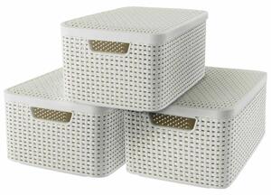 Curver Style Storage Box with Lid 3 pcs Size M White 240654