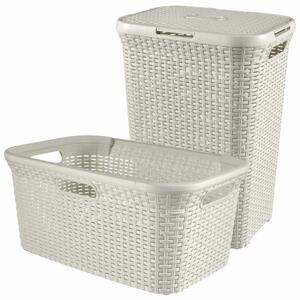 Curver Style Hamper and Laundry Basket White 105 L 240657
