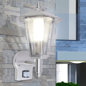 Outdoor Uplight Wall Lantern with Sensor Stainless Steel