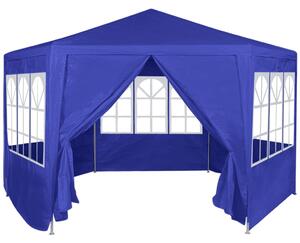 Marquee with 6 Side Walls Blue 2x2 m